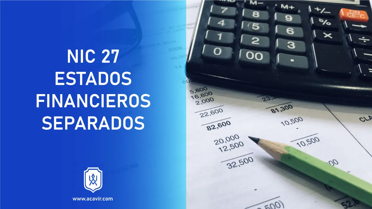 normas internacionales de contabilidad NIC estados financieros separados