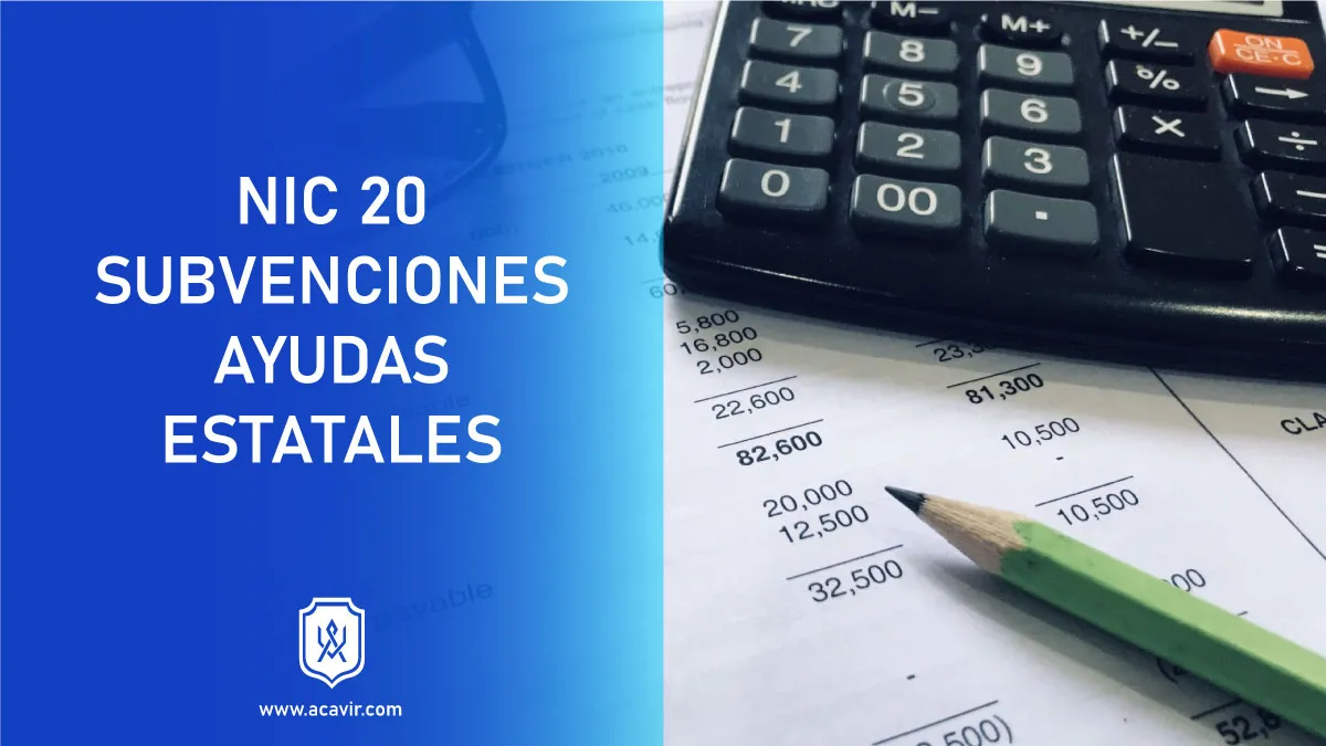 normas internacionales de contabilidad NIC subvenciones ayudas estatales