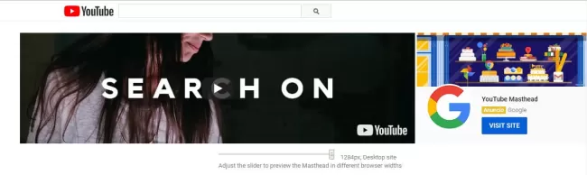 mastedhead youtube ads