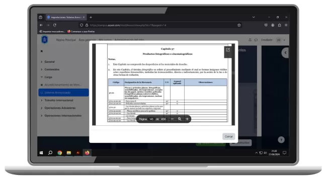 curso importación exportación mercancías